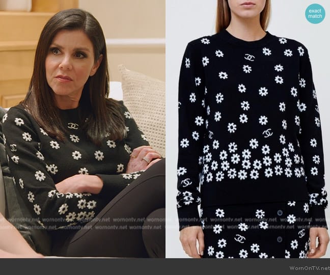 Chanel Spring Summer Cashmere Sweater worn by Heather Dubrow on The Real Housewives of Orange County