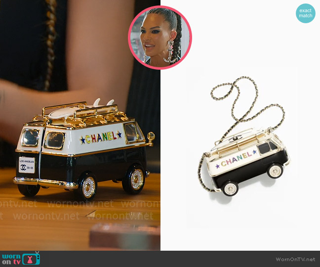 Chanel Mini Van Minaudiere worn by Amanza Smith on Selling Sunset