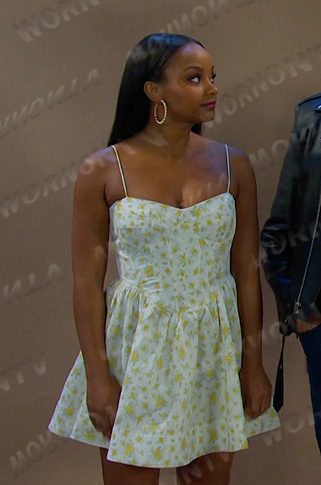 Chanel's white floral mini dress on Days of our Lives