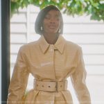 Chelsea’s yellow croc leather coat on Selling Sunset