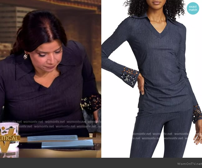 Chiara Boni La Petite Robe Frea Top worn by Ana Navarro on The View