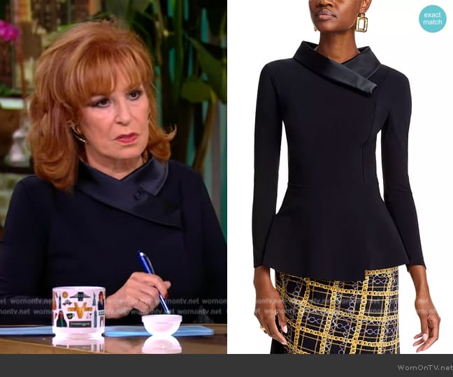 Chiara Boni LA Petite Robe Elida Peplum Top worn by Joy Behar on The View