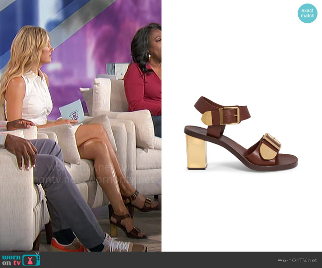 Chloe Rebecca Sandals worn by Amanda Kloots on The Talk