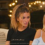 Chrishell’s black cropped tee on Selling Sunset