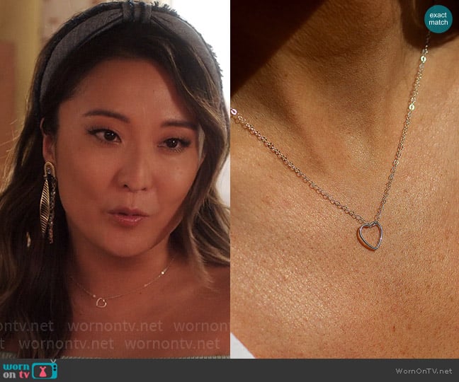 Christine Elizabeth Jewelry Heartstrings Necklace worn by Mindy Chen (Ashley Park) on Emily in Paris