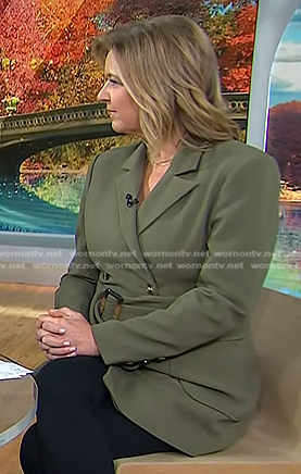 Christine's green belted blazer on Today