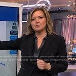 Christine’s black leather trim dress and blazer on NBC News Daily