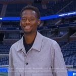 Christopher Eubanks’s grey jacket on Good Morning America