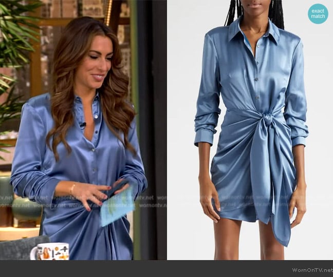 Cinq a Sept Jacey Silk Shirtdress worn by Alyssa Farah Griffin on The View