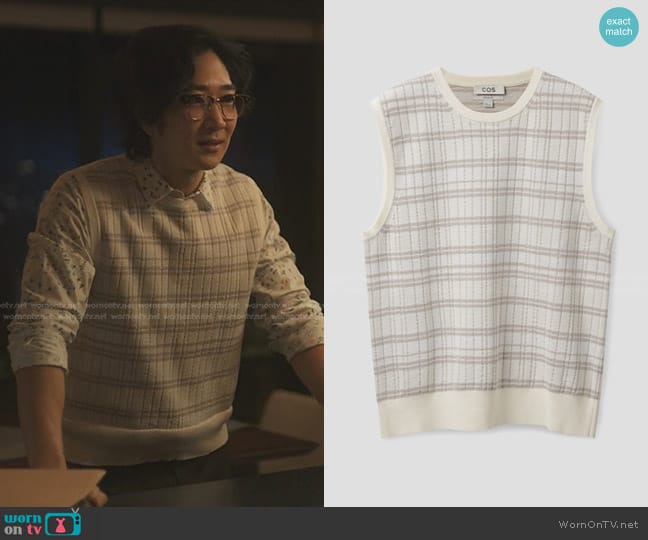 Cos Regular-fit Jacquard Knit Vest worn by Daniel Kim (Tim Jo) on Reasonable Doubt