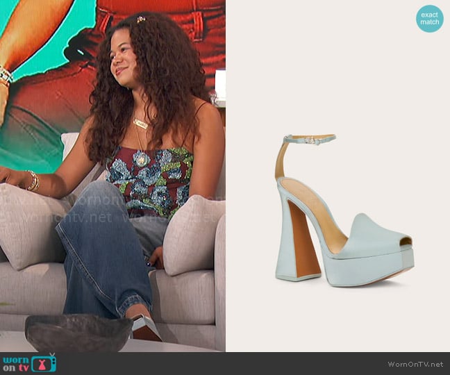 Cult Gaia Laina Platform worn by Maile Masako Brady on The Talk