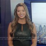 Dani’s black zip front leather dress on Good Morning America