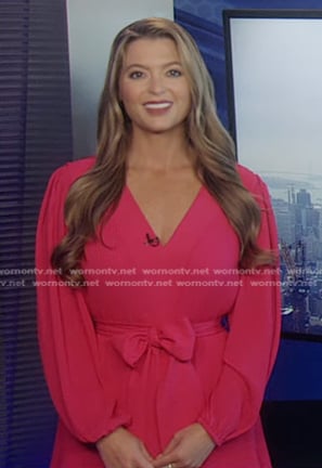 Dani's pink tie waist dress on Good Morning America