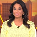 Darlene’s yellow short sleeve knit dress on Today