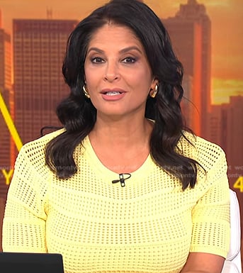 Darlene’s yellow short sleeve knit dress on Today