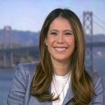 Deirdre Bosa’s chambray double breasted blazer on NBC News Daily