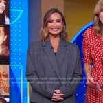 Demi Lovato’s grey cropped blazer and pant suit on Good Morning America