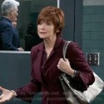 Diane’s burgundy blazer on General Hospital