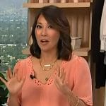 Diane’s orange eyelet top on Access Hollywood