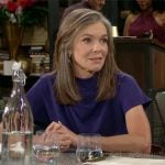 Diane’s purple draped dress on The Young and the Restless