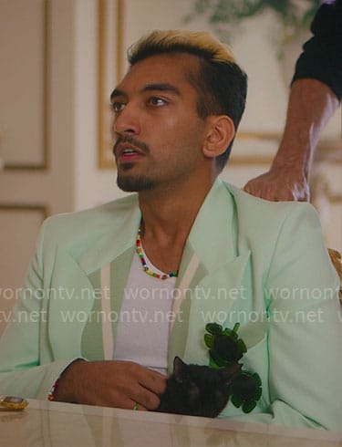 Dionysus's mint green blazer on Kaos