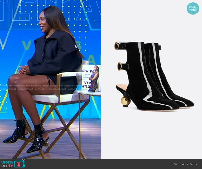 Dior D-Idole Heeled Ankle Boot worn by Venus Williams on Good Morning America