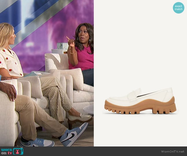 DKNY Lug Sole Loafer worn by Amanda Kloots on The Talk