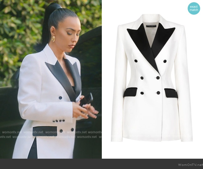 Dolce & Gabbana double-breasted blazer worn by Bre Tiesi on Selling Sunset