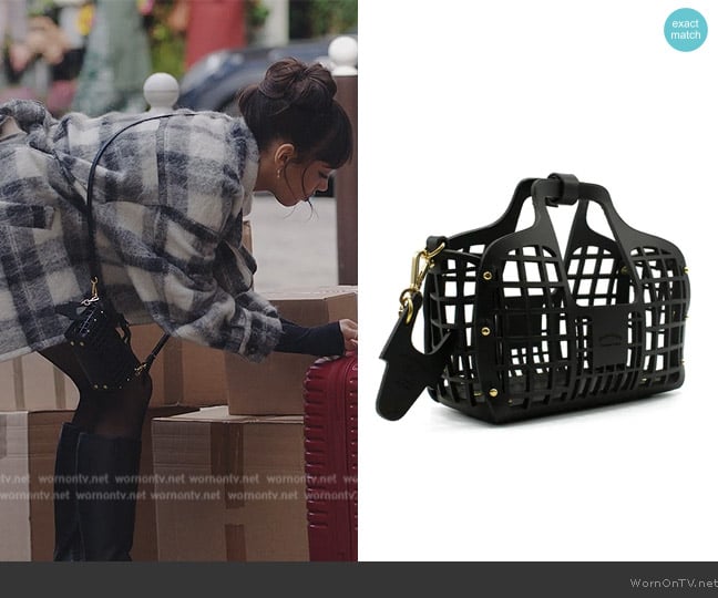 Domestique Mini Shopping Cart Black worn by Genevieve (Thalia Besson) on Emily in Paris