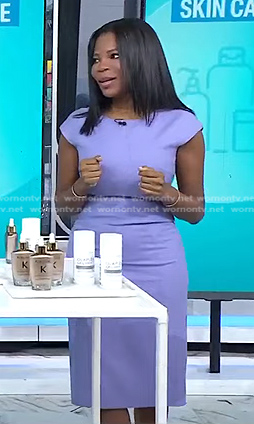 Dr. Michelle Henry's lilac cap sleeve dress on Today