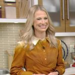 Dr. Wendy Bazilian’s suede ombre dress on Live with Kelly and Mark