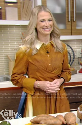 Dr. Wendy Bazilian's suede ombre dress on Live with Kelly and Mark