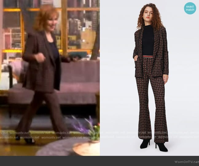 Diane von Furstenberg Ashdon Knit Jacquard Pants worn by Joy Behar on The View