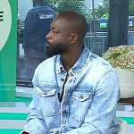 Dwyane Wade’s frayed denim shirt jacket on Today