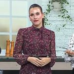 Elena Besser’s burgundy floral dress on Today