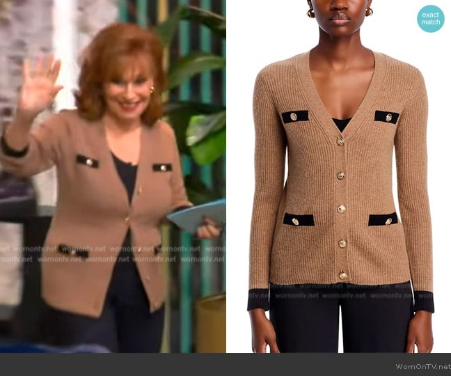 Elie Tahari The Draya Cashmere Cardigan worn by Joy Behar on The View