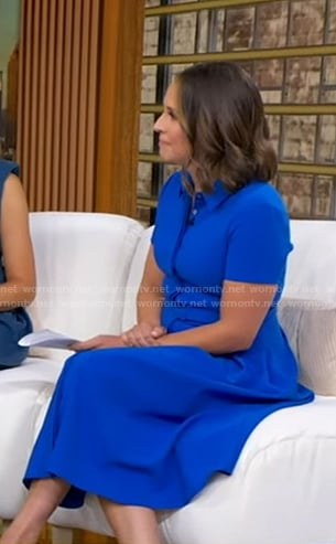 Elizabeth's blue shirtdress on Good Morning America