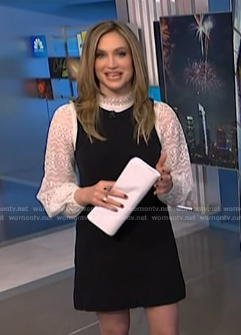 Ellison’s white lace sleeve top on NBC News Daily