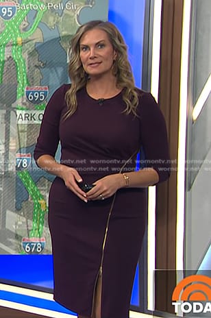 Emily's purple zip dress on Today