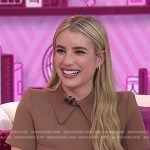 Emma Roberts’s brown polo dress on Today