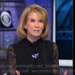 Erin Moriarty’s lace sleeve blouse on CBS Mornings