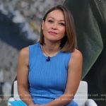 Eva’s blue ribbed midi dress on Good Morning America