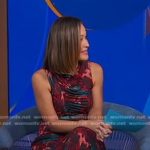 Eva’s multicolor printed ruched dress on Good Morning America