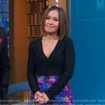 Eva’s fruit print ruched skirt on Good Morning America