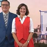 Evelyn McGee-Colbert’s red vest and pants on Today