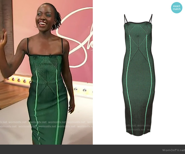 Fleur Du Mal Ribbed-knit tube dress worn by Lupita Nyong'o on Sherri