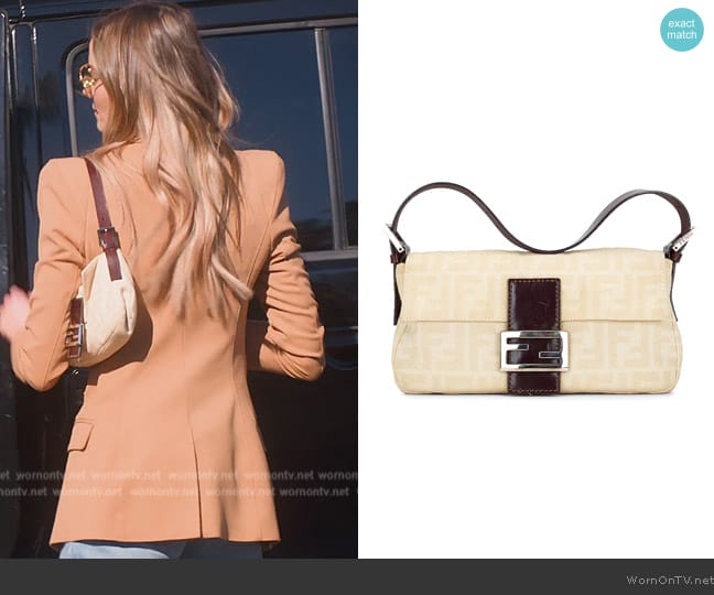 Fendi Zucca Mama Baguette Shoulder Bag worn by Alanna Gold on Selling Sunset