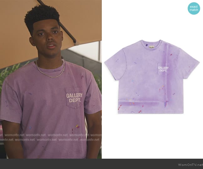 Gallery Dept Vintage Logo Painted Tee worn by Will Smith (Jabari Banks) on Bel-Air