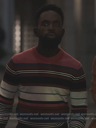 Geoffrey’s striped sweater on Bel-Air