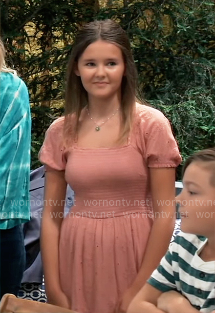 Georgie's pink eyelet dress on General Hospital